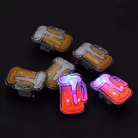 Broche Pins Ølkrus Blinkede LED Lys