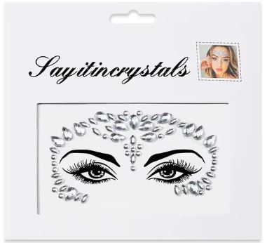 Ansigtsmykker Rhinestones Silver