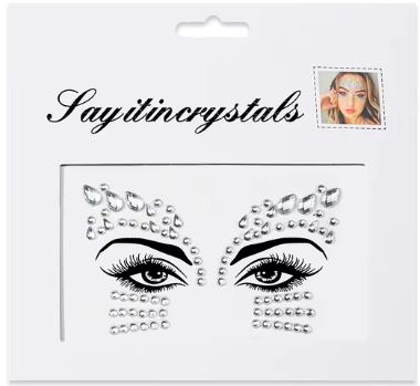 Ansigtsmykker Rhinestones Silver