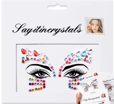 Ansigtsmykker Rhinestones Regnbue Farver