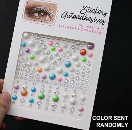 Ansigtsmykker Rhinestones Assorteret Farver / Størrelser