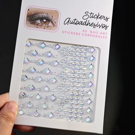 Ansigtsmykker Rhinestones Silver