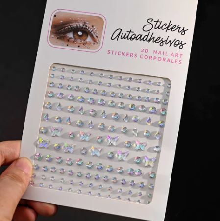 Ansigtsmykker Rhinestones Assorteret Størrelser / Mønster