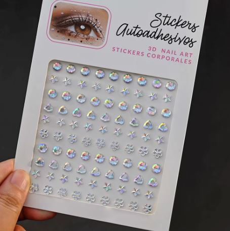 Ansigtsmykker Rhinestones Assorteret Størrelser / Mønster