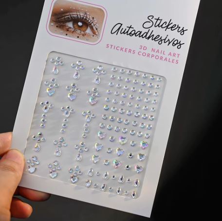 Ansigtsmykker Rhinestones Assorteret Størrelser / Mønster