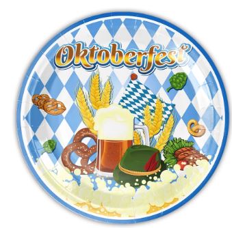 Festlig Oktoberfest Tallerken 9" - 10 stk